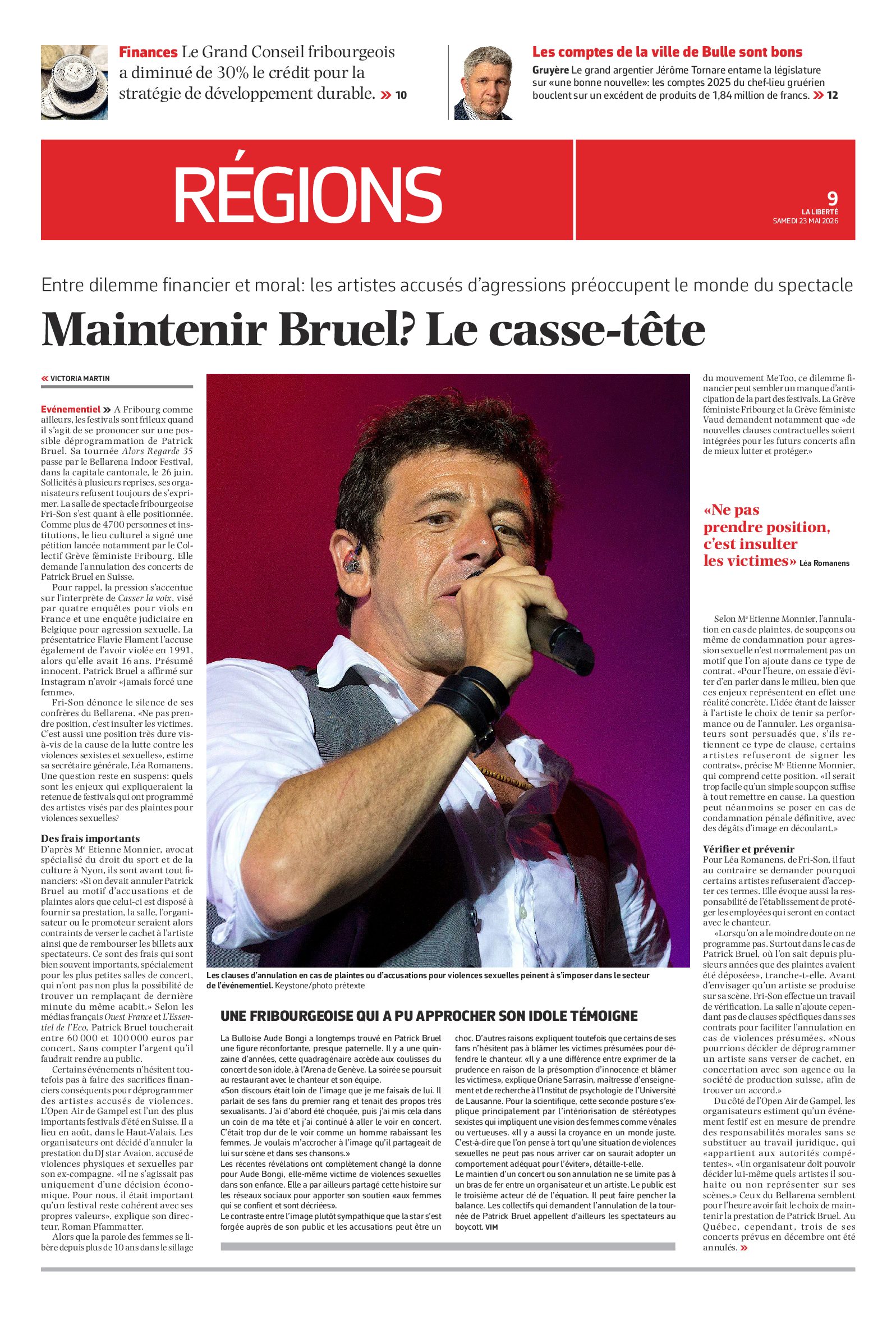 Article la Liberté samedi 23 mai 2026